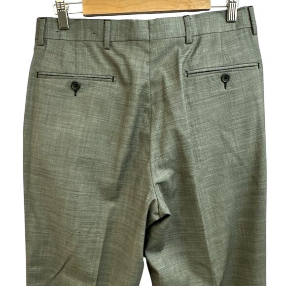 Woolmark Kirkland 100% Wool Made in Italy Slacks Gray 32/30 *FLAW Dress Pants - Picture 5 of 8